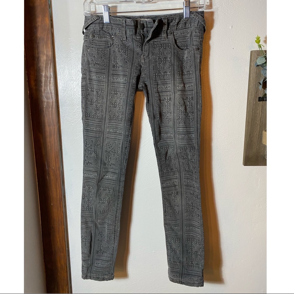 Free People Jeans Gray Batik